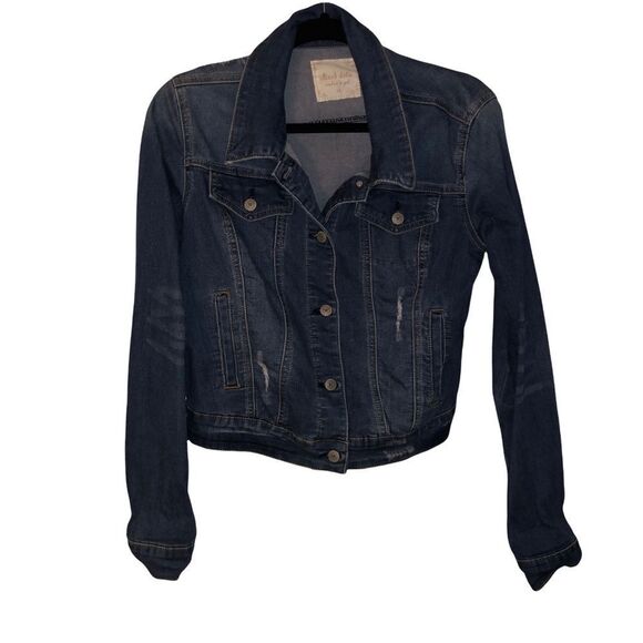 Women's Altar'd State Distressed Denim Jacket - Picture 1 of 11